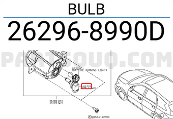 BULB-FOG LAMP 262969B92A | Nissan Repuestos | PartSouq