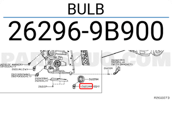 Nissan 262969B900 BULB