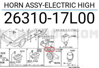Nissan 2631017L00 HORN ASSY-ELECTRIC HIGH