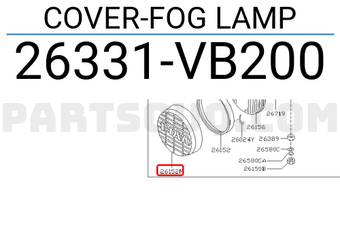 Nissan 26331VB200 COVER-FOG LAMP