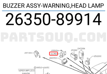 Nissan 2635089914 BUZZER ASSY-WARNING,HEAD LAMP