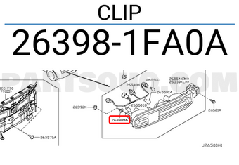 Nissan 263981FA0A CLIP