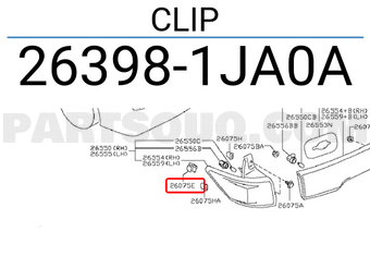 Nissan 263981JA0A CLIP