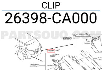 Nissan 26398CA000 CLIP