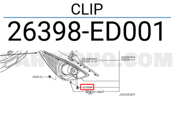 Nissan 26398ED001 CLIP