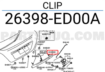 Nissan 26398ED00A CLIP