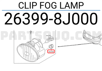 Nissan 263998J000 CLIP FOG LAMP