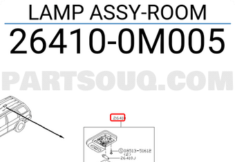 Nissan 264100M005 LAMP ASSY-ROOM