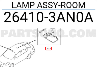 Nissan 264103AN0A LAMP ASSY-ROOM