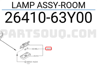 Nissan 2641063Y00 LAMP ASSY-ROOM