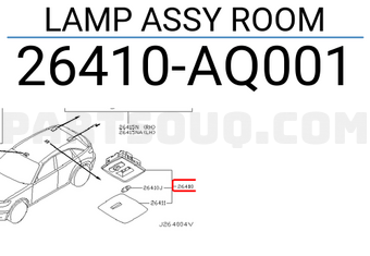 Nissan 26410AQ001 LAMP ASSY ROOM