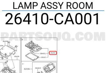 Nissan 26410CA001 LAMP ASSY ROOM