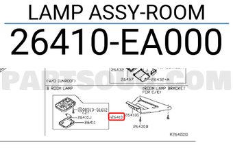 Nissan 26410EA000 LAMP ASSY-ROOM