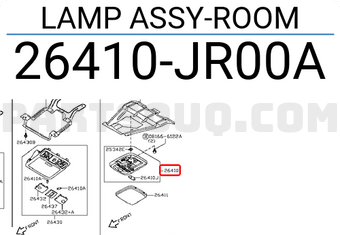 Nissan 26410JR00A LAMP ASSY-ROOM