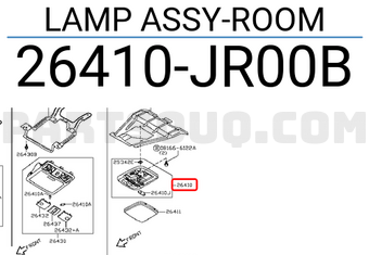 Nissan 26410JR00B LAMP ASSY-ROOM