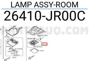 Nissan 26410JR00C LAMP ASSY-ROOM