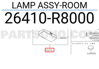 Nissan 26410R8000 LAMP ASSY-ROOM