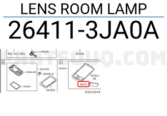 Nissan 264113JA0A LENS ROOM LAMP