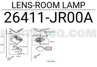 Nissan 26411JR00A LENS-ROOM LAMP