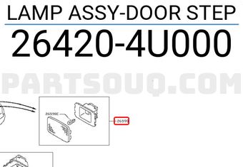 Nissan 264204U000 LAMP ASSY-DOOR STEP