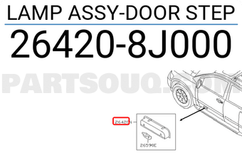 Nissan 264208J000 LAMP ASSY-DOOR STEP