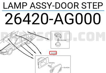 Nissan 26420AG000 LAMP ASSY-DOOR STEP