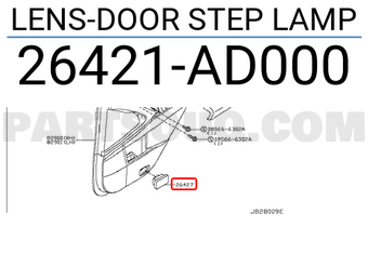 Nissan 26421AD000 LENS-DOOR STEP LAMP