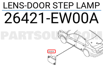 Nissan 26421EW00A LENS-DOOR STEP LAMP