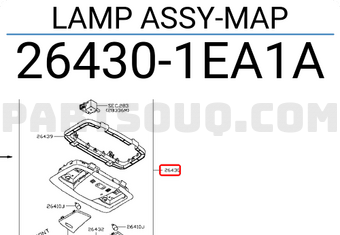 Nissan 264301EA1A LAMP ASSY-MAP