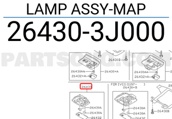 Nissan 264303J000 LAMP ASSY-MAP
