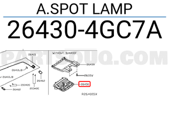 Nissan 264304GC7A A.SPOT LAMP