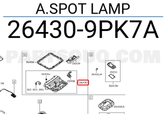 Nissan 264309PK7A A.SPOT LAMP