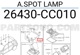 Nissan 26430CC010 A.SPOT LAMP