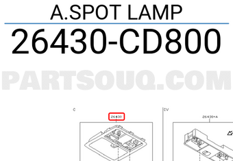 Nissan 26430CD800 A.SPOT LAMP