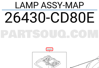 Nissan 26430CD80E LAMP ASSY-MAP