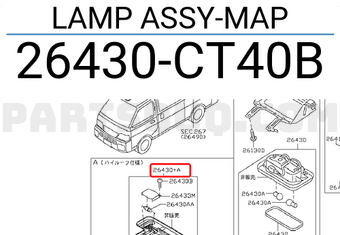 Nissan 26430CT40B LAMP ASSY-MAP