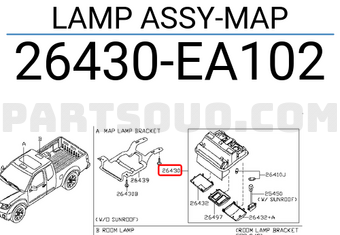 Nissan 26430EA102 LAMP ASSY-MAP