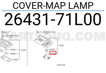 Nissan 2643171L00 COVER-MAP LAMP