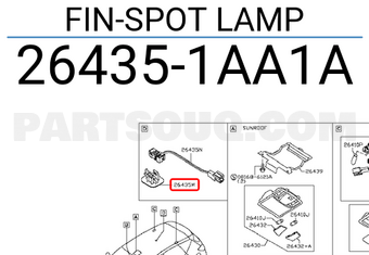 Nissan 264351AA1A FIN-SPOT LAMP