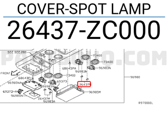 Nissan 26437ZC000 COVER-SPOT LAMP