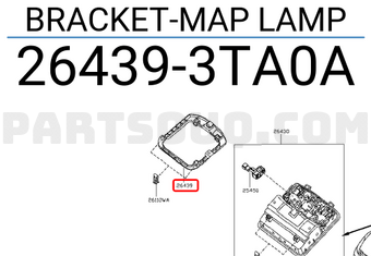 Nissan 264393TA0A BRACKET-MAP LAMP