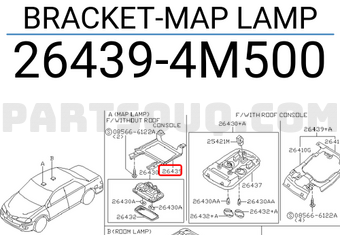 Nissan 264394M500 BRACKET-MAP LAMP