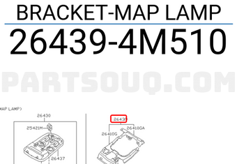 Nissan 264394M510 BRACKET-MAP LAMP