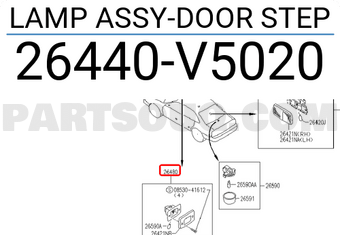 Nissan 26440V5020 LAMP ASSY-DOOR STEP