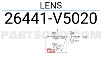 Nissan 26441V5020 LENS