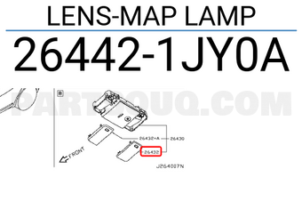 Nissan 264421JY0A LENS-MAP LAMP