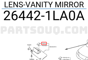 Nissan 264421LA0A LENS-VANITY MIRROR