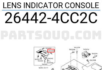 Nissan 264424CC2C LENS INDICATOR CONSOLE
