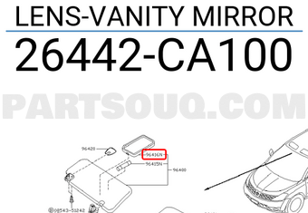 Nissan 26442CA100 LENS-VANITY MIRROR