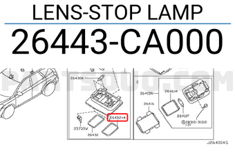 Nissan 26443CA000 LENS-STOP LAMP